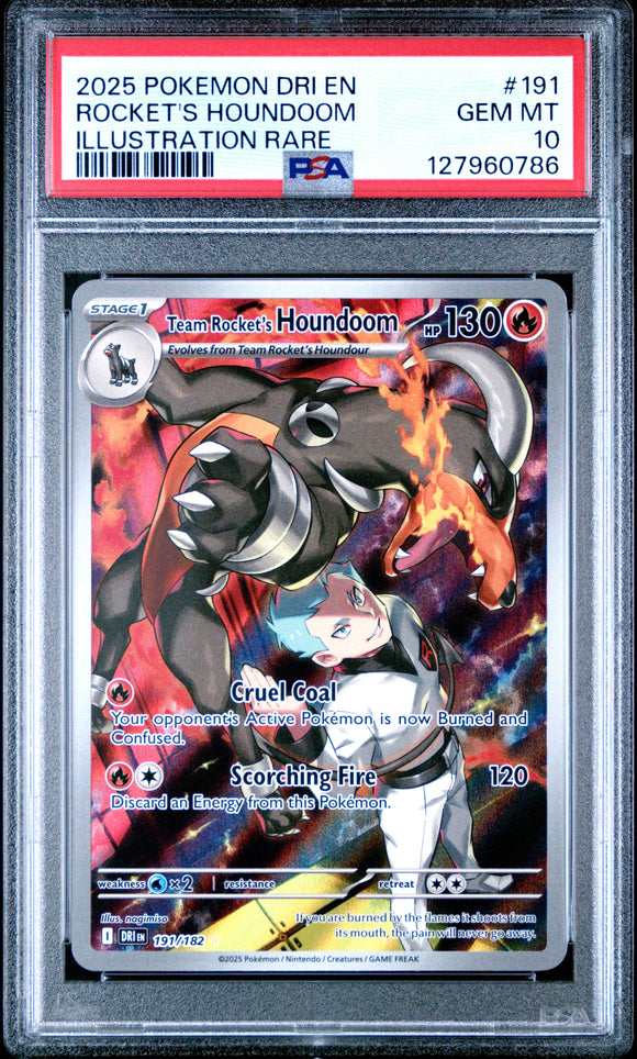 Team Rocket's Houndoom 191/182 Psa 10