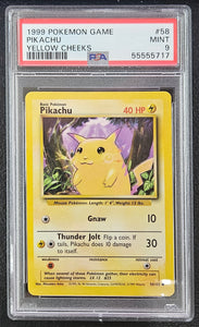 Pikachu Yellow Cheeks 58/102 Psa 9