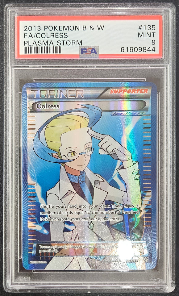 Colress 135/135 Psa 9 Slab has  chip bottom right corner
