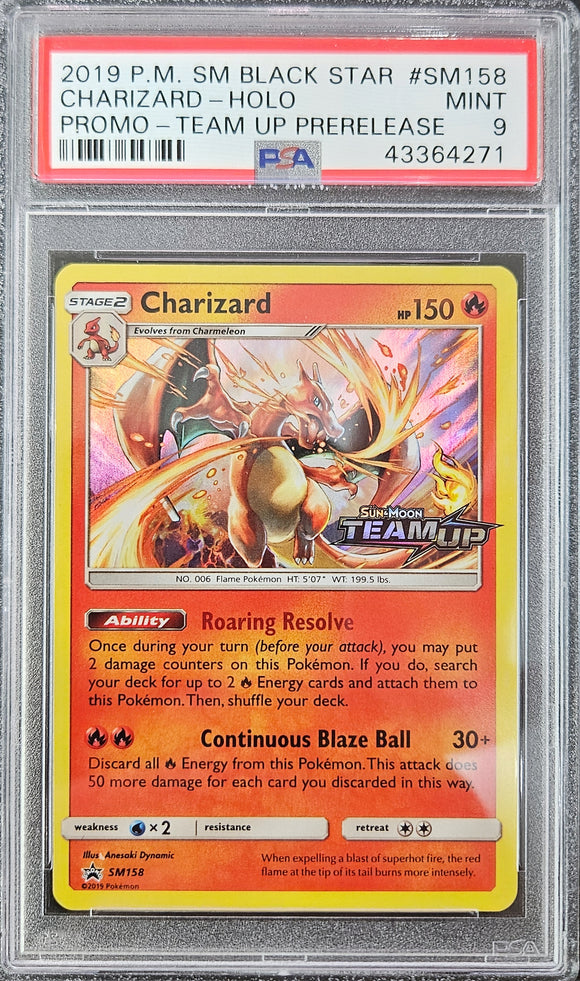 Charizard SM158 Psa 9