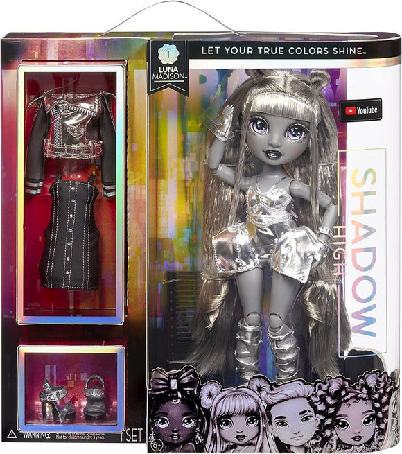 Rainbow High Shadow Series 1 Luna Madison Greyscale Box Fashion Doll 58353