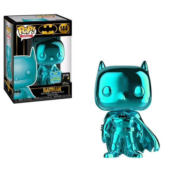 DC Super Heros Batman Teal Chrome SDCC 2019 Limited Edition #144 Vinyl