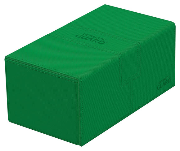 Ultimate Guard Twin Flip 'n' Tray 200+ Xenoskin Monocolor Green Deck Box