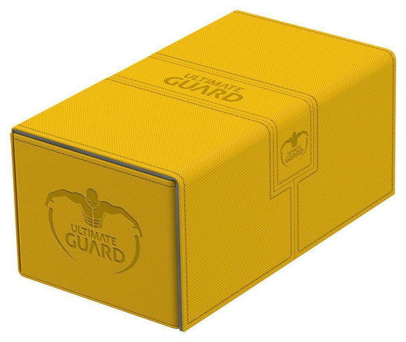 Deck Box+ BTUiop[]\78+Ultimate Guard Twin Flip 'n' Tray 200+ Xenoskin Monocolor Amber Deck Box