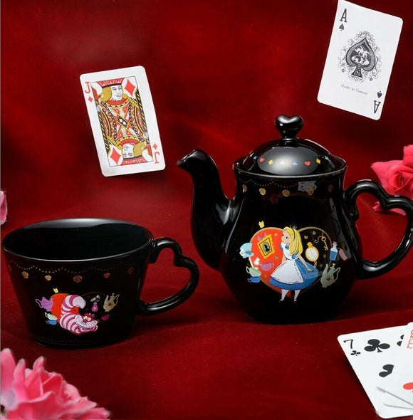Disney Alice in Wonderland 70th anniversary Premium Teapot & Cup Set SEGA