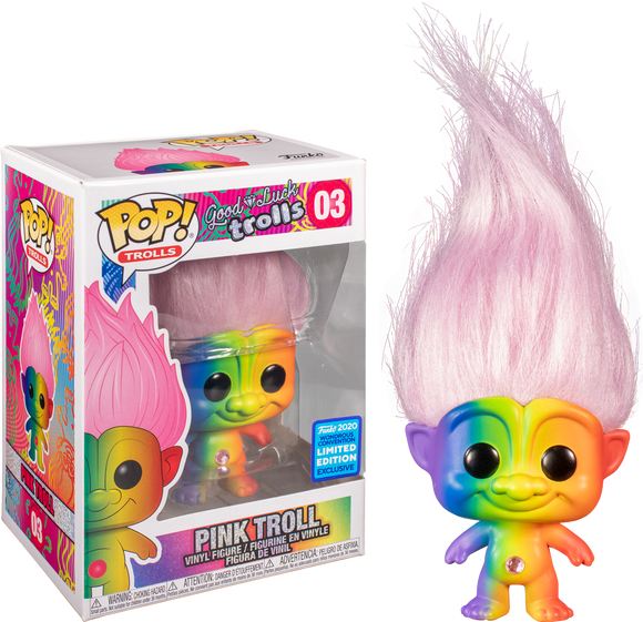 WonderCon 2020 Exclusive Pop!: Trolls - Good Luck Trolls PINK Hair Troll #03