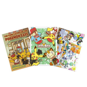 Pokemon Cafe Japan Tokyo Pikachu Chef Waitress A4 size clear file folders set 2