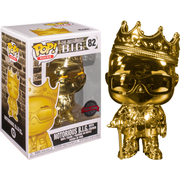 Rocks The Notorious B.I.G. Gold Chrome with Crown #82 Special Edition