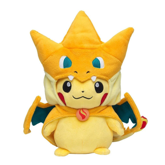 Pokemon Center Original Mega Charizard Y Pikachu Plush Stuffed 2015