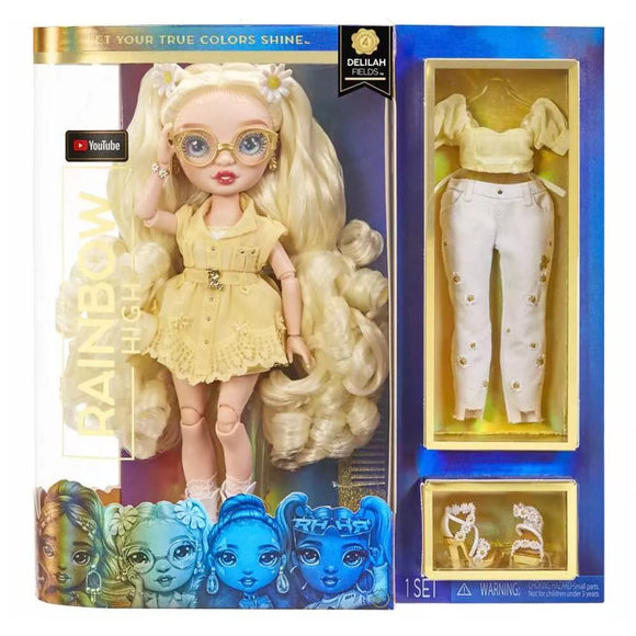 Rainbow High - Delilah Fields - Series 4 - Yellow Fashion Doll