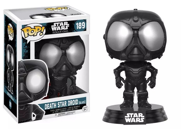 Star Wars Rogue One Pop! Vinyl Bobble Head Death Star Droid (Black) #189