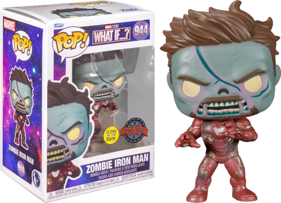 What If - Zombie Iron Man Glow US Exclusive Pop! Vinyl [RS]