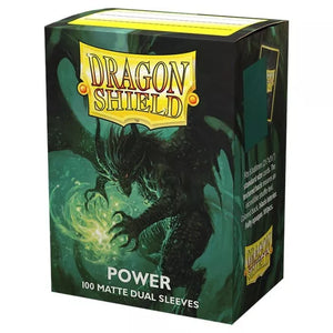 Dragon Shield - Standard Size Dual Matte Card Sleeves Metallic Green (Power)