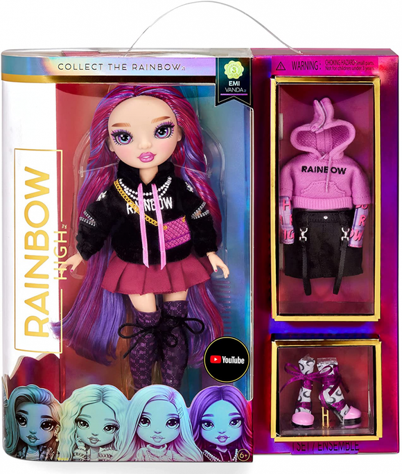 Rainbow High EMI Vanda – Orchid (Deep Purple) Fashion Doll with 2 Outfits Oct.1