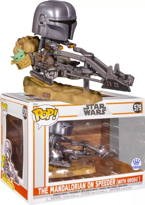 The Mandalorian on Speeder with Grogu Pop! Vinyl Rides #579