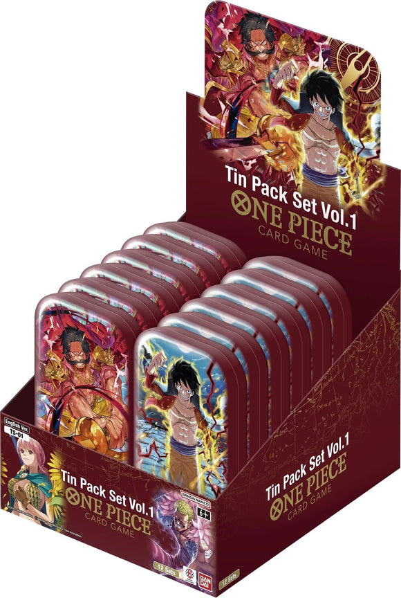 One Piece TCG Tin Pack Set Vol. 1-2 Packs (Random Art)