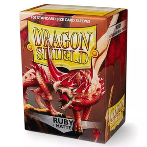 Dragon Shield Matte Ruby (100) TCG Trading Card Sleeves