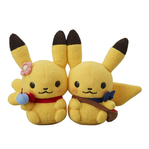 Pokemon Center Japan Pair Pikachu Little Tales Picnic Soft Plush Toys Doll