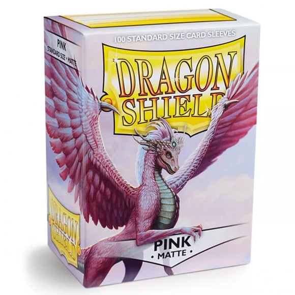 Dragon Shield ART11012 Standard Size Sleeves 100pk-Pink, Matte Pink