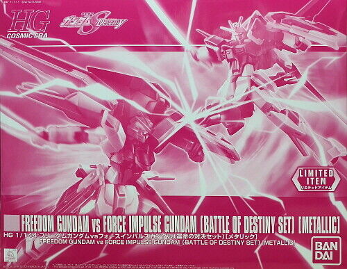 HG 1/144 Freedom Gundam vs Force Impulse Gundam (Battle of Destiny set) Metallic