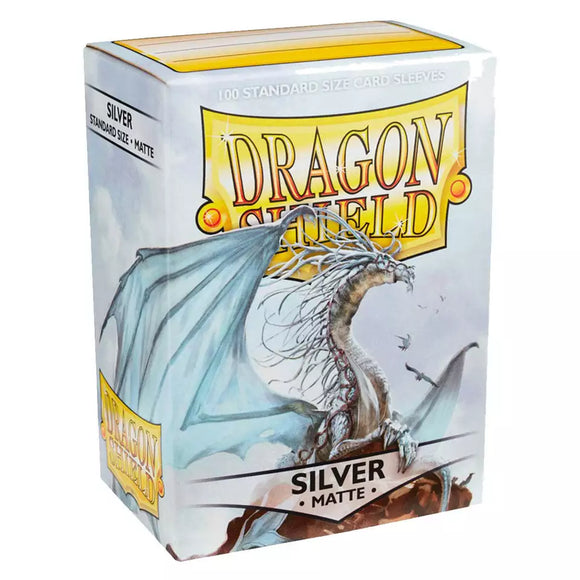 Dragon Shield Standard 100ct Silver MATTE Sleeves