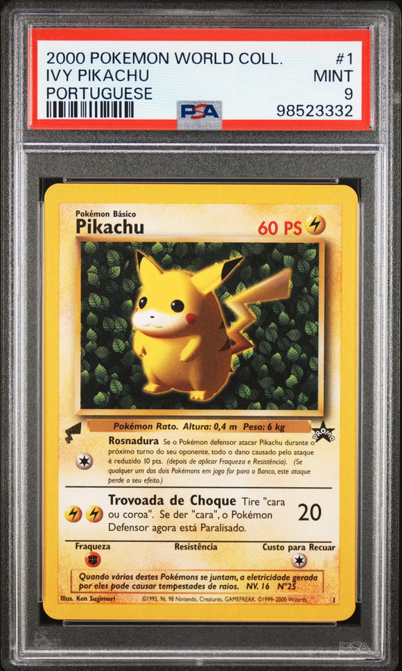 Ivy Pikachu Black Star Promo Psa 9