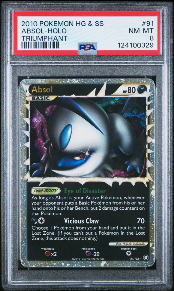Absol - Holo 91/102 Psa 8