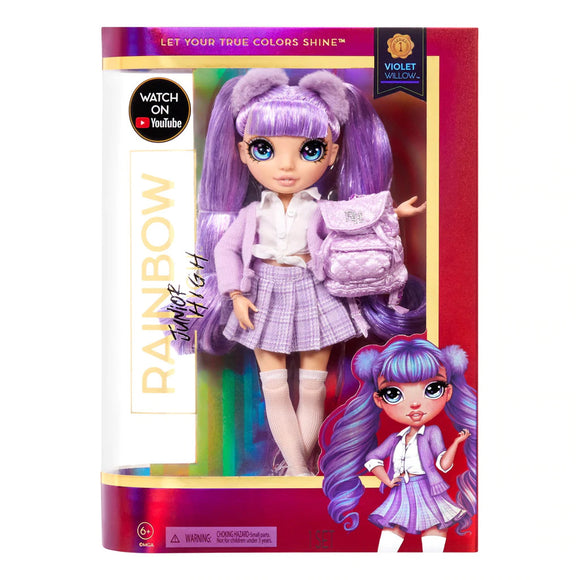 Rainbow High Junior High Violet Willow - 9 inch Purple Fashion Doll