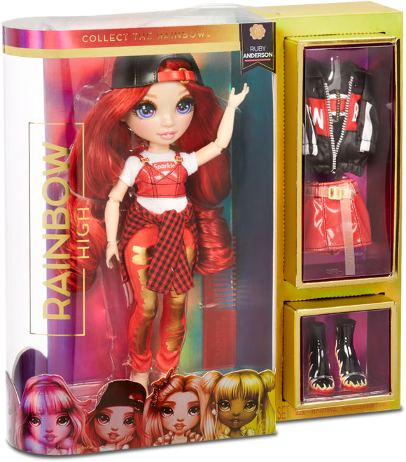 Rainbow High Ruby Anderson - Red Fashion Doll with 2 Outfits