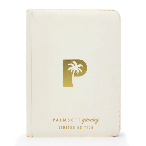 Palms Off Gaming - 9 Pocket Limited Edition Trading Card Binder (White-Gold)