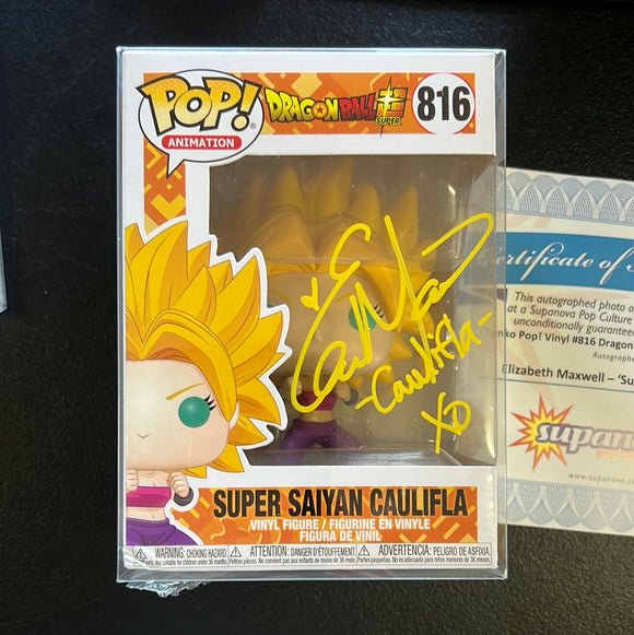 Signed Dragon Ball Super - Super Saiyan Caulifla Pop! Vinyl Figure #816