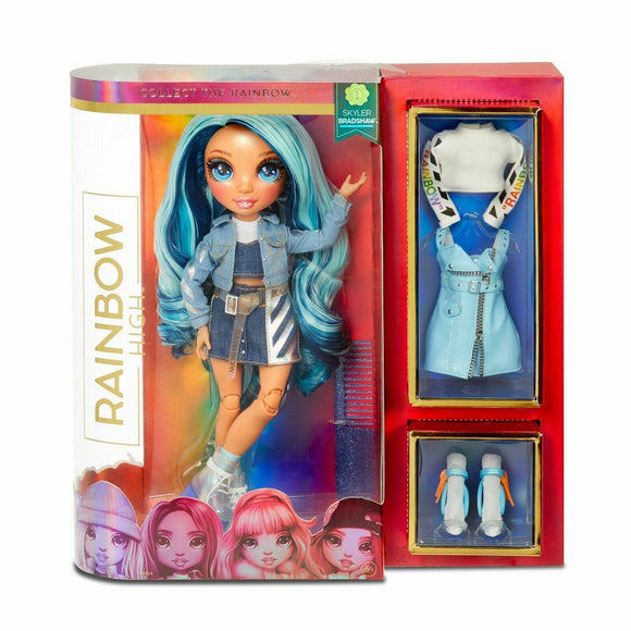 Rainbow High Skyler Bradshaw - Blue Fashion Doll with 2 Outfits Series 1