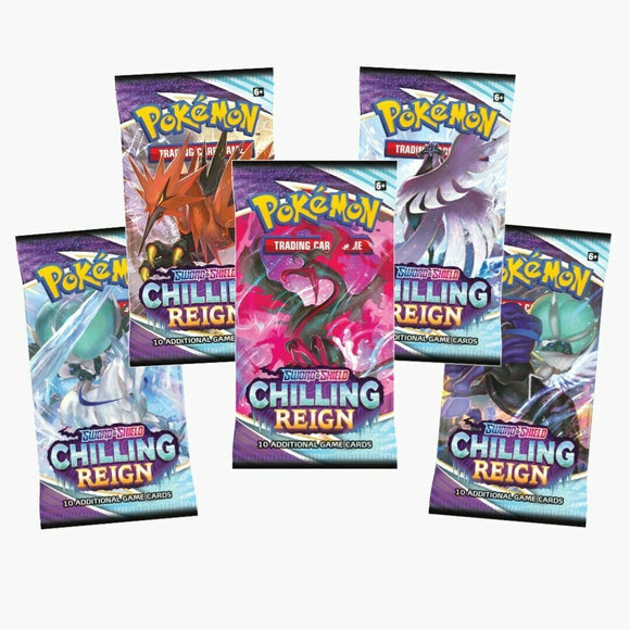 Pokemon TCG Chilling Reign Unweighed Sealed Booster Packs