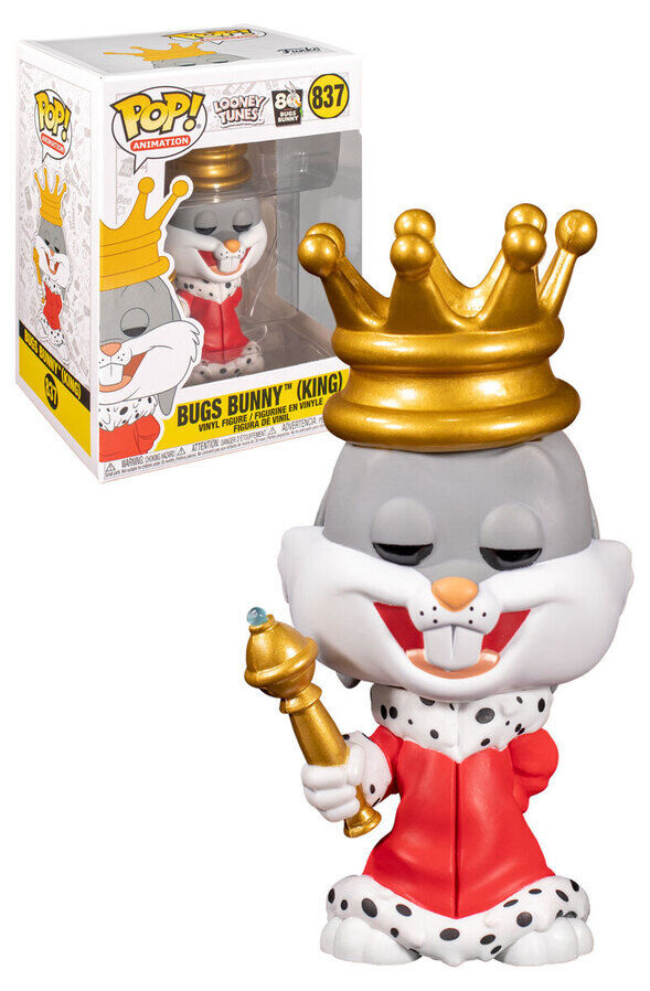 Funko POP Animation Looney Tunes Bugs Bunny (King) #837 Vinyl Figure ...