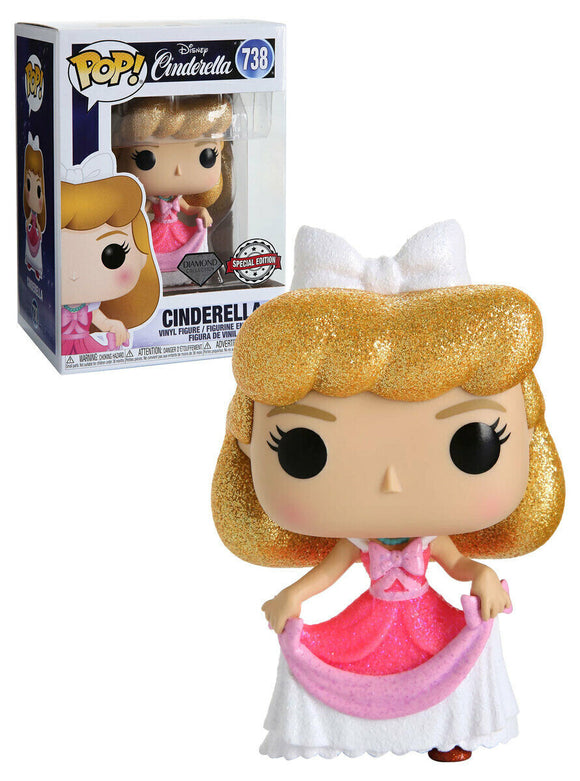 Funko POP! Disney #738 Cinderella In Pink Dress (Diamond Collection Glitter)