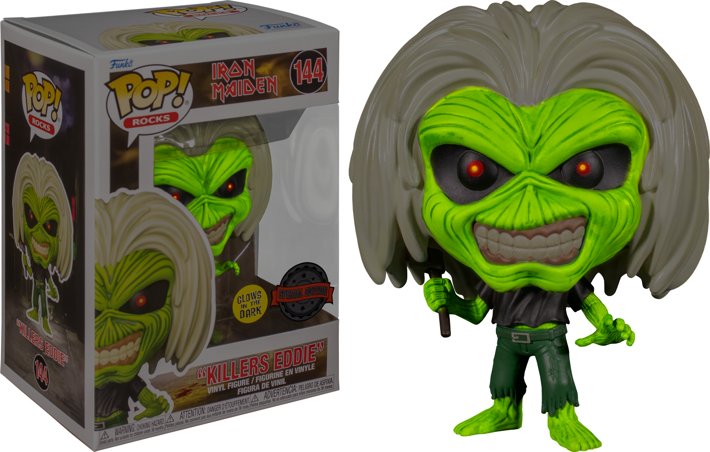 Funko POP Rocks Iron Maiden 144 Killers Eddie Glow in the Dark