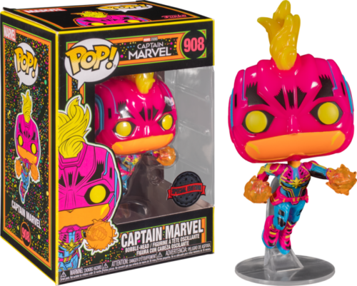 Captain Marvel (comics) - Captain Marvel Blacklight US Exclusive Pop! Vinyl [RS]